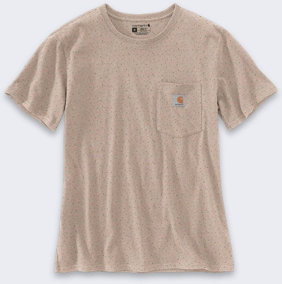 Bluzë Carhartt Workwear Pocket për femra, pambuk, XS, rozë e çelët