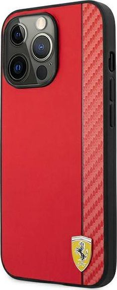 Mbrojtëse telefoni Ferrari On Track, lëkurë PU, për iPhone 13, e kuqe