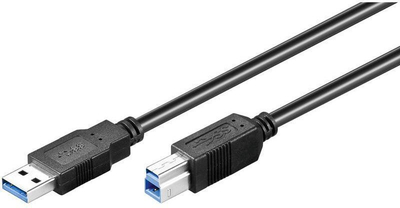Kabllo USB Wentronic Goobay 95719, USB A me USB B, USB 3.0, 1 m, e zezë