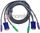 Кабел KVM ATEN 2L-5003P/C, PS/2 HD-15, 3m, сив