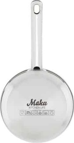 Tigan me kapak Maku, 1.5L, çelik inox, argjendtë