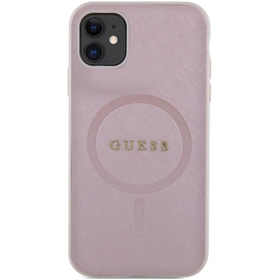 Futrollë telefoni Guess GUHMN61PSAHMCP, iPhone 11 XR 6.1", MagSafe, rozë
