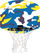 Kosh basketbolli Spalding Camo MicroMini, me tabelë, për përdorim të brendshëm, shumëngjyrësh