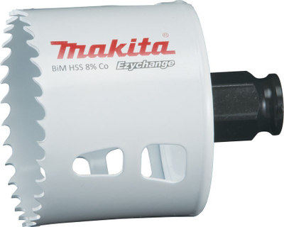 Sharrë cilindrike Makita Ezychange E-03872, Bi-Metal HSS 8% Co, 60mm, e bardhë