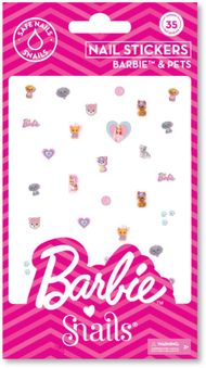 Naklejka thonjsh për fëmijë Snails Barbie Pets, 28 copë, rozë