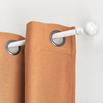 Shufër perdeje Grundmann CURTAIN POLE SET 120-210 D19, e rregullueshme 120-210 cm, Ø19 mm, e bardhë me ngjyrë ari