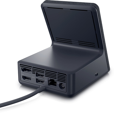 Stacion dokimi Dell Dual Charge HD22Q, USB-C, 90W, me karikim wireless, i zi