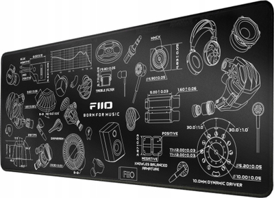 Потпирач за зглоб за глушец FiiO F2051H, ергономски, компактен, црн
