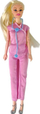 Kukull doktoreshë LeanToys Doctor, 30 cm, me gjëra loje, rozë