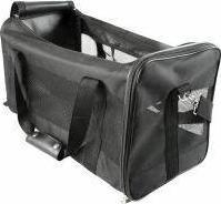 Çantë për ta çu qen a mace me vete Duvoplus Nylon Dog Carrier, najlon, me rrip krahut, e zezë