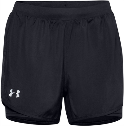 Кратки спортски панталони Under Armour Fly by 2.0 2-in-1 1356200, со внатрешен слој, за трчање, црни