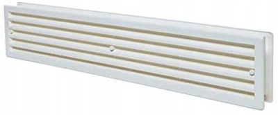 Grilë ajrimi dere Euro3plast Ventilation Door Grille 450x92, plastike, e bardhë