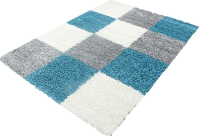 Tapet Decorino Shaggy Louis, 160x230 cm, polipropilen, i bardhë turquoise