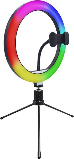 Dritë unazë Powerton WPRL1RGB, 10\", LED RGB, me tripod