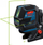 Lazer kryq Bosch GCL 2-50, rreze jeshile 15 m, IP64, me trekëmbësh