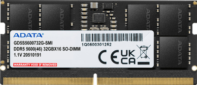 RAM меморија ADATA Gold GD5S5600732G, 32GB DDR5, 5600MHz, SO DIMM