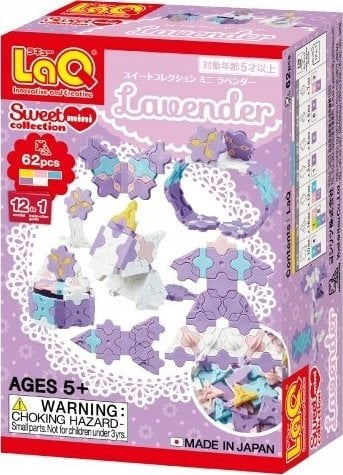 Tulla lojë LaQ Educational Blocks Mini Lavender, set për ndërtim, për kalamaj 5+, ngjyrë lejla