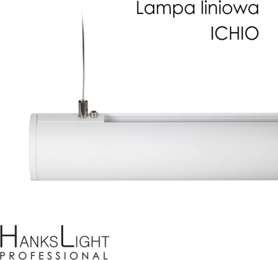 Llambë tavani HanksLight LED, 1264mm, 36W, AC230V, 4000K-W, e bardhë / zezë