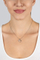 Pendant për qafore Brilio Silver, e argjendtë/rozë