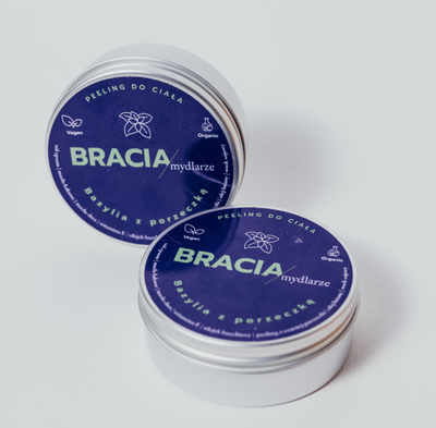 Пилинг за тело Bracia Mydlarze босилек и црна рибизла, 200 g, вегански, органски