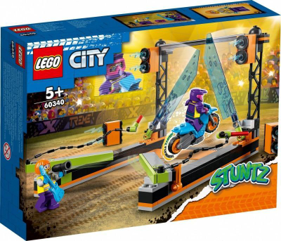 Set lodër LEGO City Stuntz The Blade Stunt Challenge 60340, motor kaskador me flywheel, 5+