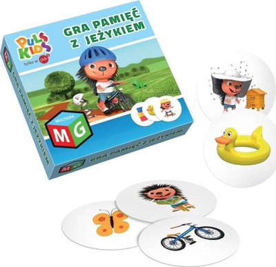 Lojë memorie Multigra Memory With the Little Hedgehog, për fëmijë, shumëngjyrëshe