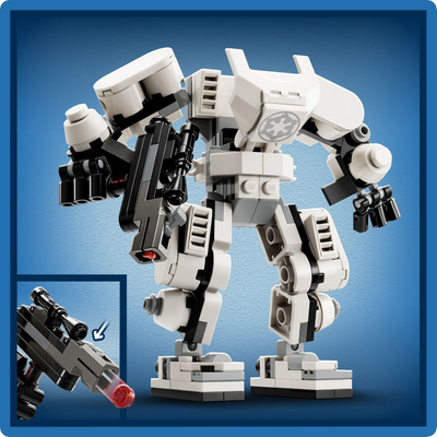 Lodër LEGO Star Wars Stormtrooper Mech 75370, 138 copa, 6+, e bardhë