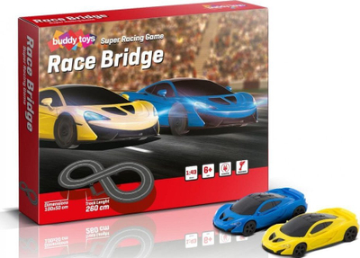 Pistë gare elektrike Buddy Toys BST 1263, gjatësi 260 cm, shkallë 1:43, shumëngjyrëshe
