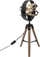 Llambë tavoline Atmosphera Fibi, tripod druri, stil loft, e zezë