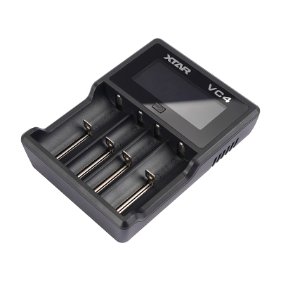 Ngarkues baterish Xtar VC4, 4 slote, ekran LCD, i zi