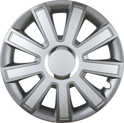 Капаци за тркала LEOPLAST FLASH 14, сет 4 парчиња, 14", сребрени