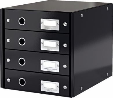 Kuti me sirtarë Leitz Click &amp; Store, 4 sirtarë, formati A4, gri