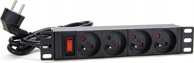 Shirit kontakti Alantec PZ04, 4 priza Type E, 10\", 230V, i zi