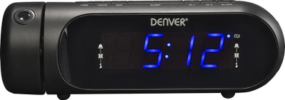 Radio orë Denver CPR-700, ekran LED, digjitale, e zezë