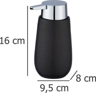 Dispenzer sapuni Wenko Badi, qeramike, për sapun të lëngshëm, i zi