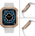 Rrip ore me kasë Hurtel Protect Strap Band për Apple Watch 41 40 38mm, i fortë, rozë