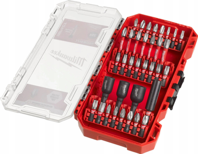 Set bitash Milwaukee SHOCKWAVE IMPACT DUTY, 35 copë, çelik aliazh, me kuti organizuese