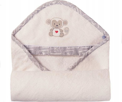 Pelerinë banje për bebe BabyMatex Bamboo, 100x100 cm, material bambuje, e bardhë
