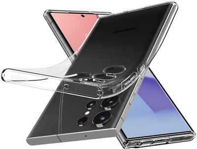 Mbrojtës Spigen Liquid Crystal për Samsung Galaxy S23 Ultra, transparente