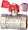 Valvul sferike Ferro F-COMFORT DN25, 1", dorezë fluture, bronz