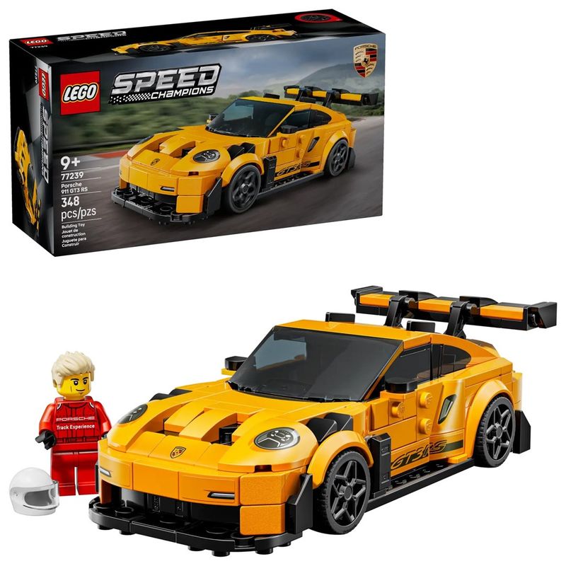 Set LEGO Porsche 911 GT3 RS, makinë sportive, shumëngjyrëshe