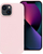 Kapenë telefoni për iPhone 13 Mini, matte, me kornizë kamere, rozë e çelët