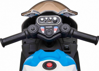 Motoçikletë elektrike për fëmijë BMW HP4, 3 rrota, LED MP3 USB, e bardhë