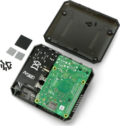 Kuti Argon40 Argon One V2 për Raspberry Pi 4B, alumini, gri