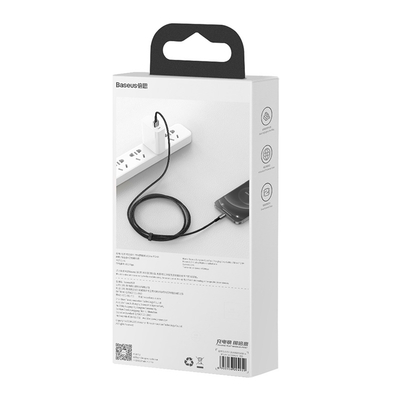 Kabllo Baseus Tungsten Gold USB në iP 2.4A 2m (i zi)