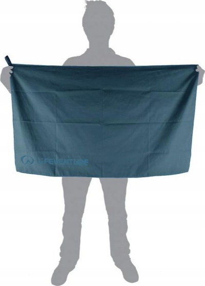 Пешкир за патување Lifeventure Recycled SoftFibre, голем, брзо сушење, темно сина