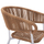 Kolltuk alumini Eulo 55,5x63,5x78Hcm (HM5783.12), bardhë/ bezhë
