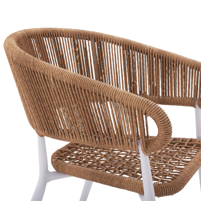 Kolltuk alumini Eulo 55,5x63,5x78Hcm (HM5783.12), bardhë/ bezhë