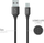 Kabllo karikimi Fonex USB Type C, 12W, 1m, tekstil, e zezë