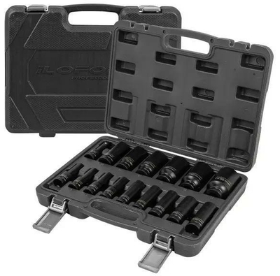 Set çelësa goditës ILOFORCE, 1/2", 16 copa, me kuti